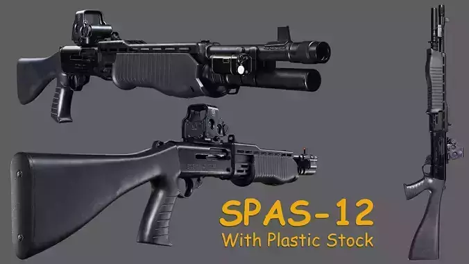 SPAS-12 with plastic stock in black color