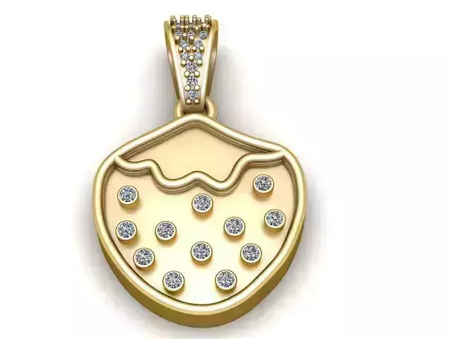 Diamond Drop Heart Pendant