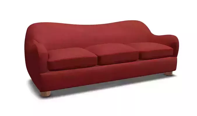Bacio Merlot Velvet Sofa
