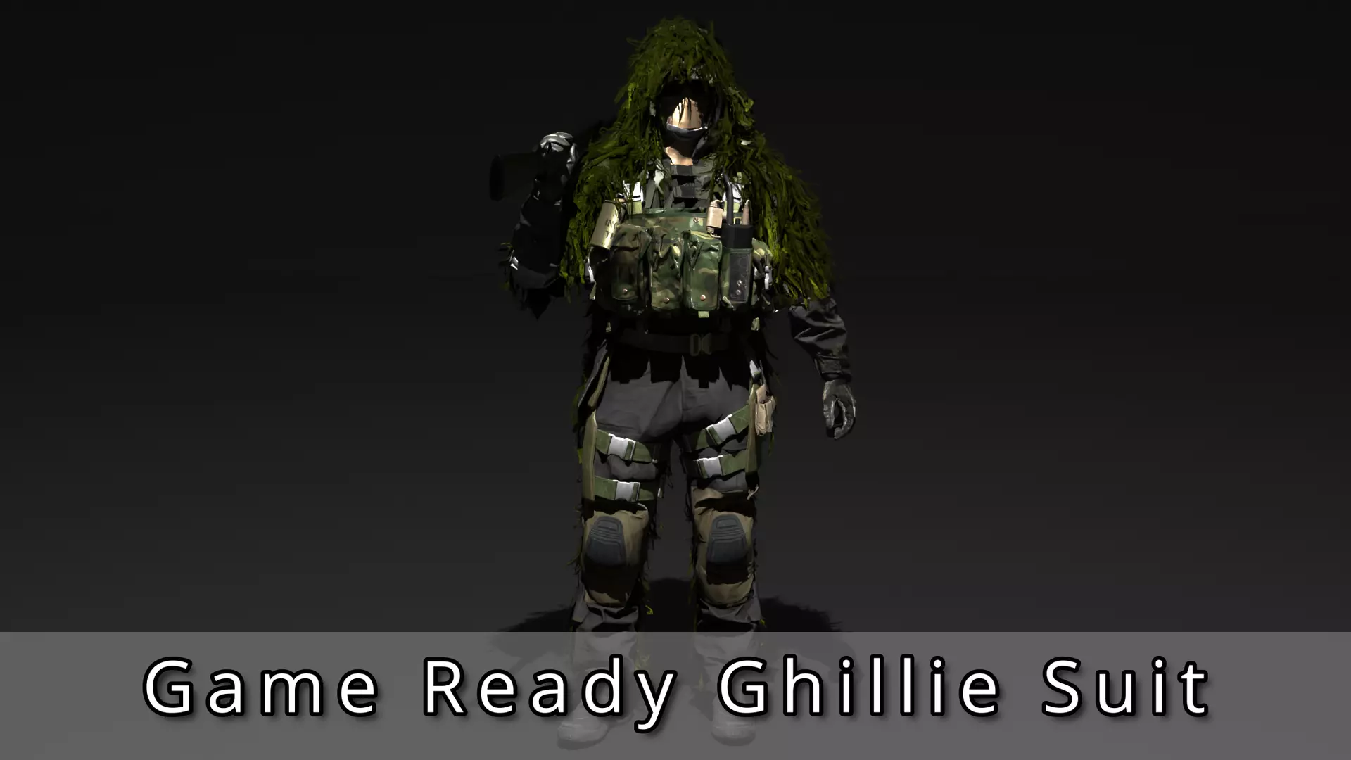 Military Ghillie Suit - Game Ready Low-poly 3D model
