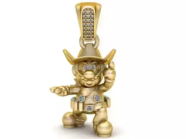 Cowboy Hero Character Pendant