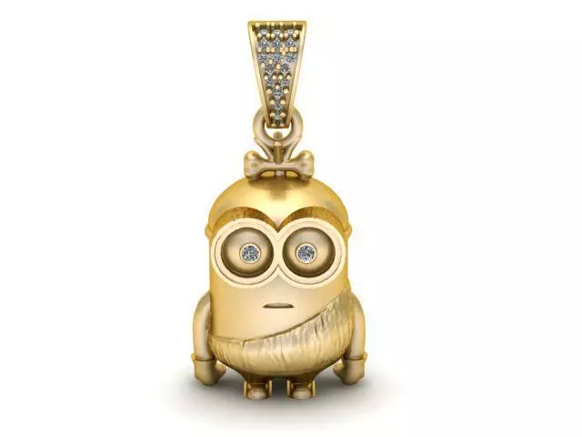 Cute Oval Robot Pendant 3D print model