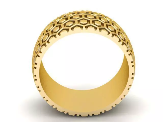 Geometric Hex Pattern Band 3D print model