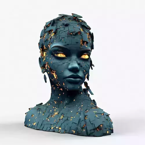 Cybernetic Humanoid Low Poly