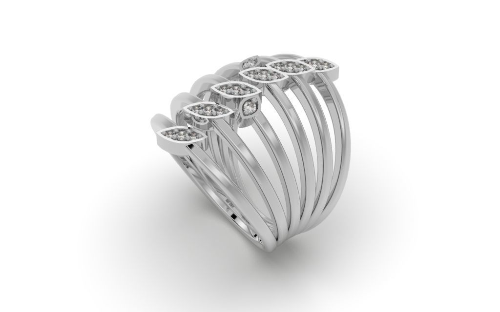 Ring Delicate Leaves - Jewelry 3D - AN-39 3D print model_18