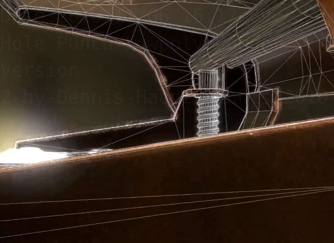 Hole Punch Copper Version Rigged And Animated Low-poly 3D model_23