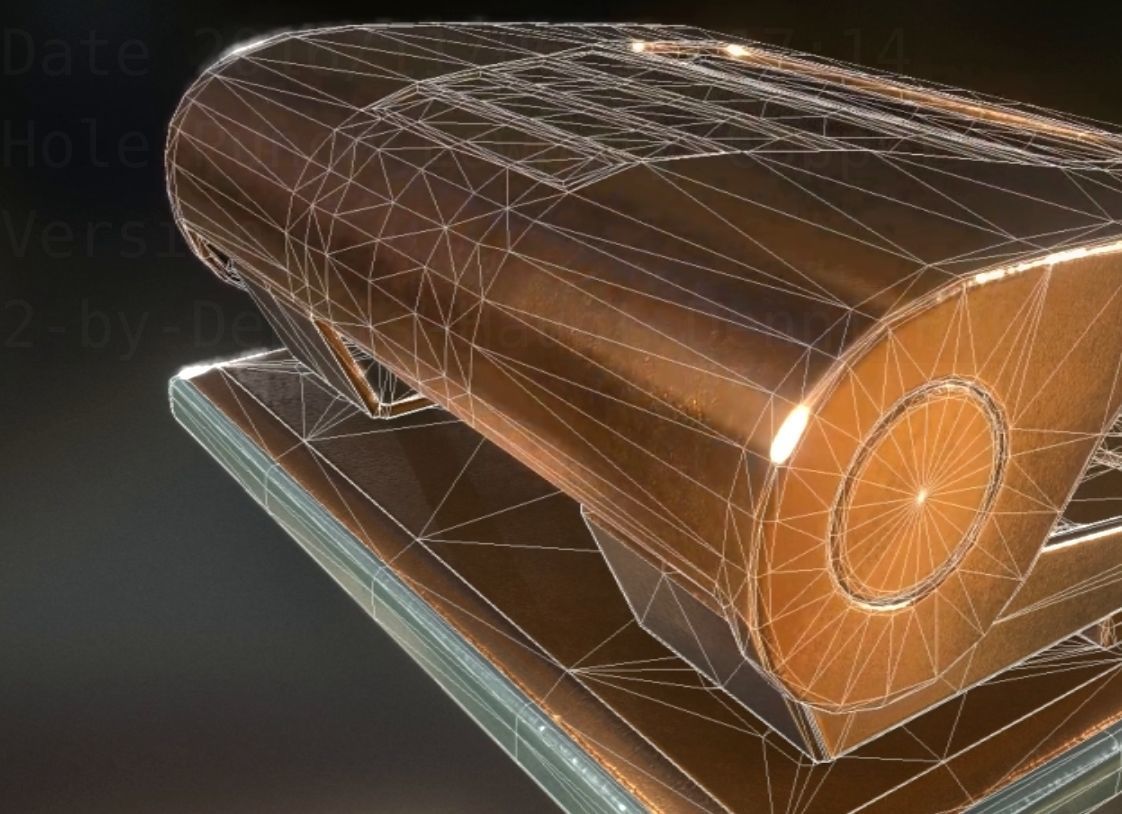 Hole Punch Copper Version Rigged And Animated Low-poly 3D model_15
