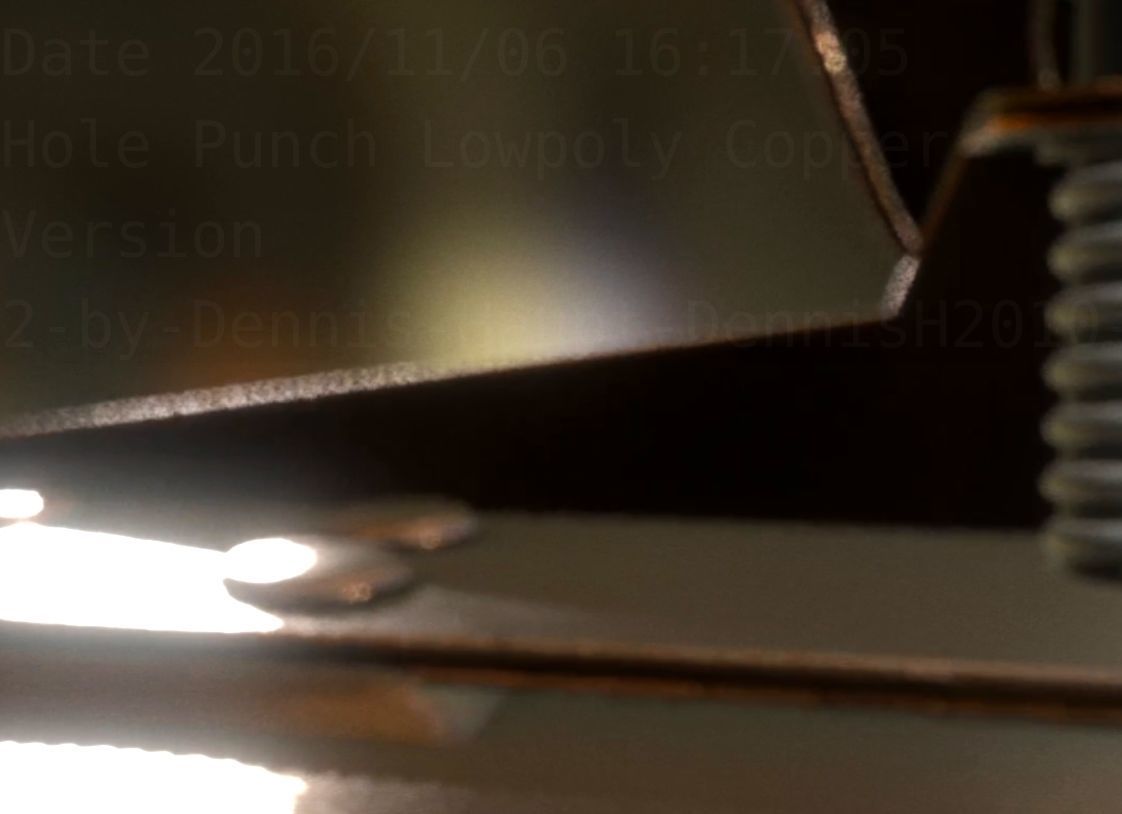 Hole Punch Copper Version Rigged And Animated Low-poly 3D model_12