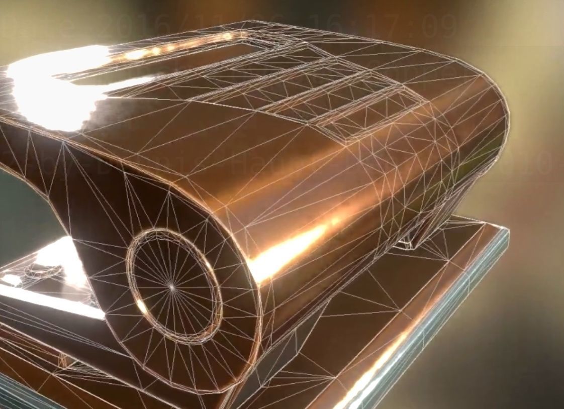 Hole Punch Copper Version Rigged And Animated Low-poly 3D model_25