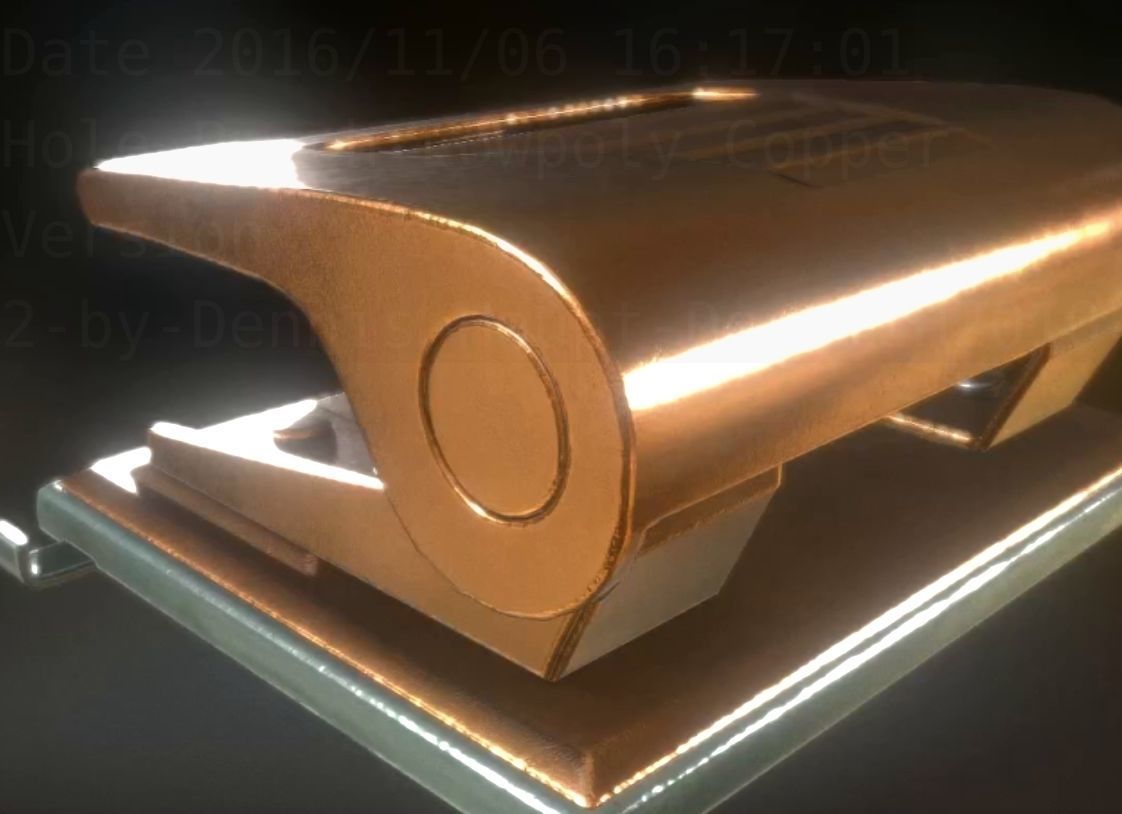 Hole Punch Copper Version Rigged And Animated Low-poly 3D model_3
