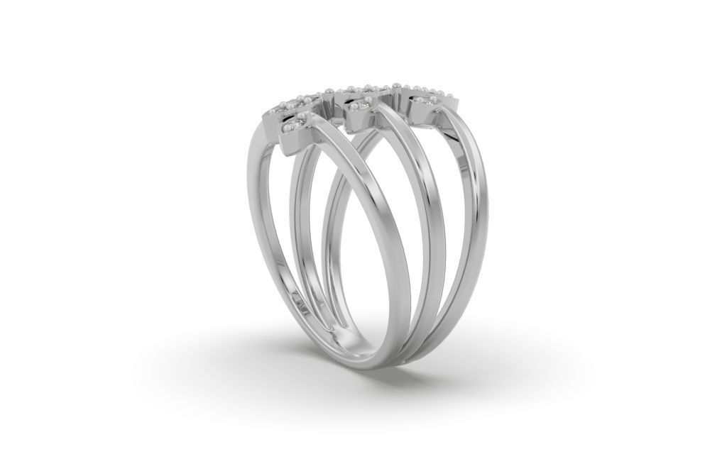 Ring Delicate Leaves - Jewelry 3D - AN-41 3D print model_9