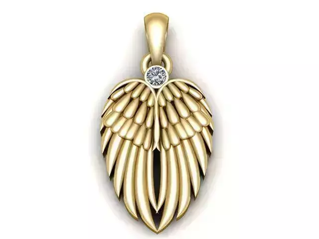 Angel Wing Diamond Pendant