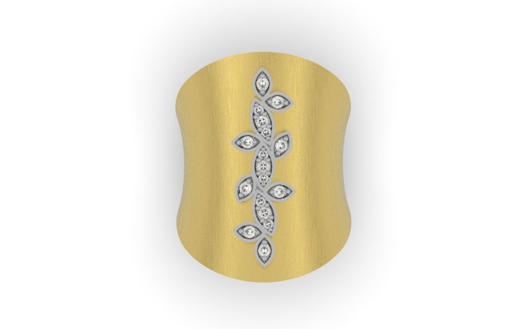 Ring Delicate Leaves - Jewelry 3D - AN-37 3D print model_2