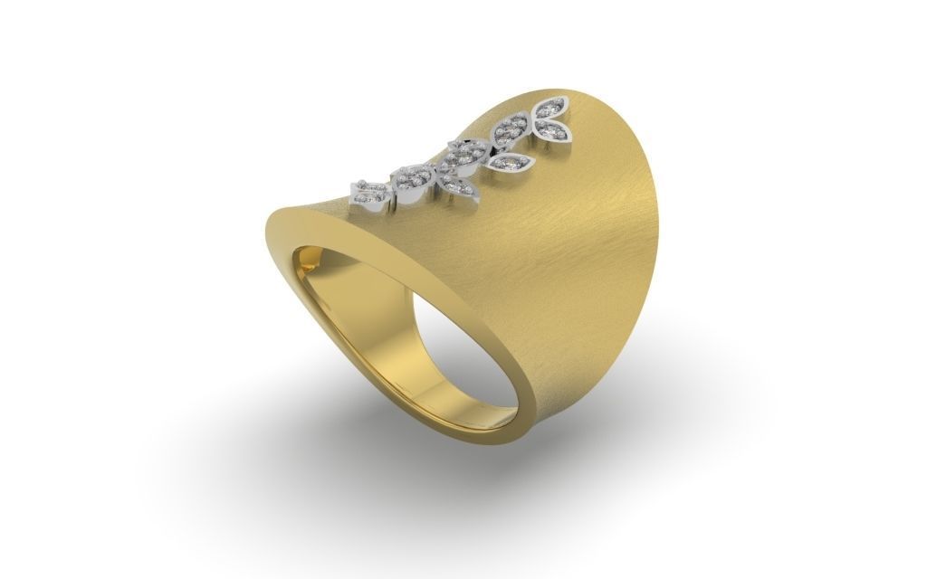 Ring Delicate Leaves - Jewelry 3D - AN-37 3D print model_21
