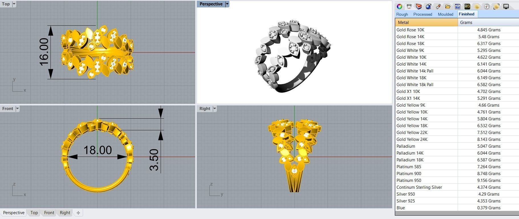 Ring Delicate Leaves - Jewelry 3D - AN-43 3D print model_19