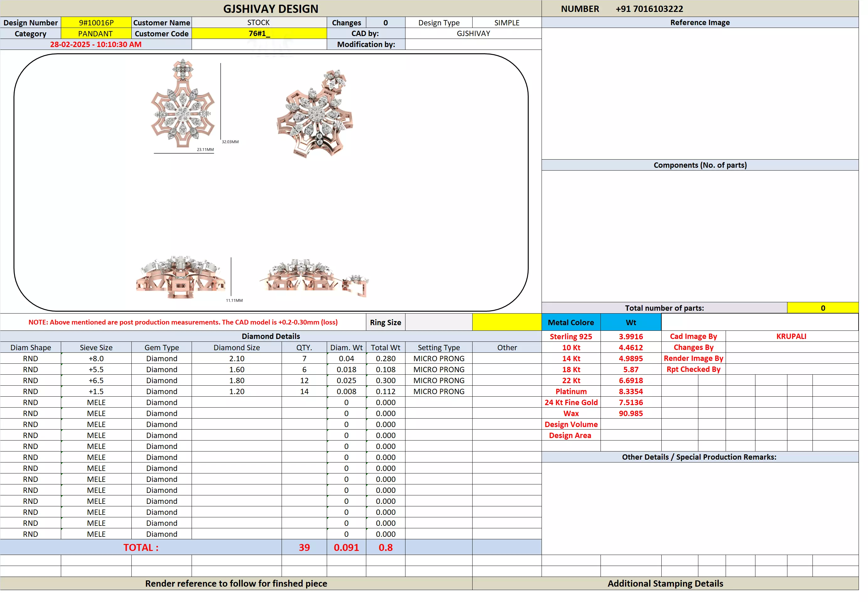 Peadant 3D print model_5