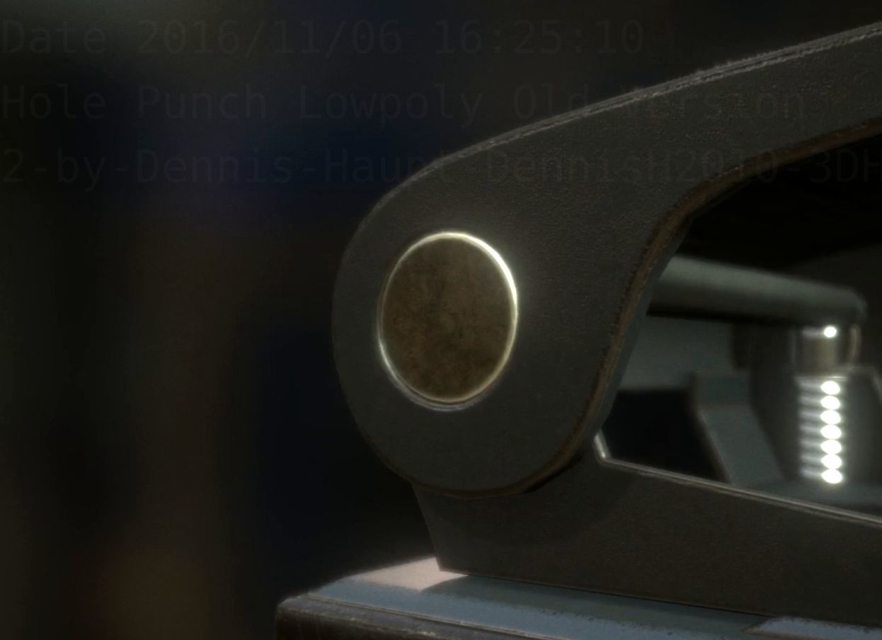 Hole Punch Old Version Rigged And Animated  - Gameready - PBR Low-poly 3D model_17
