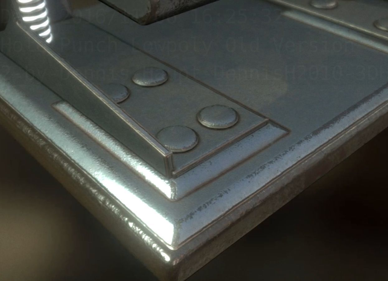 Hole Punch Old Version Rigged And Animated  - Gameready - PBR Low-poly 3D model_48