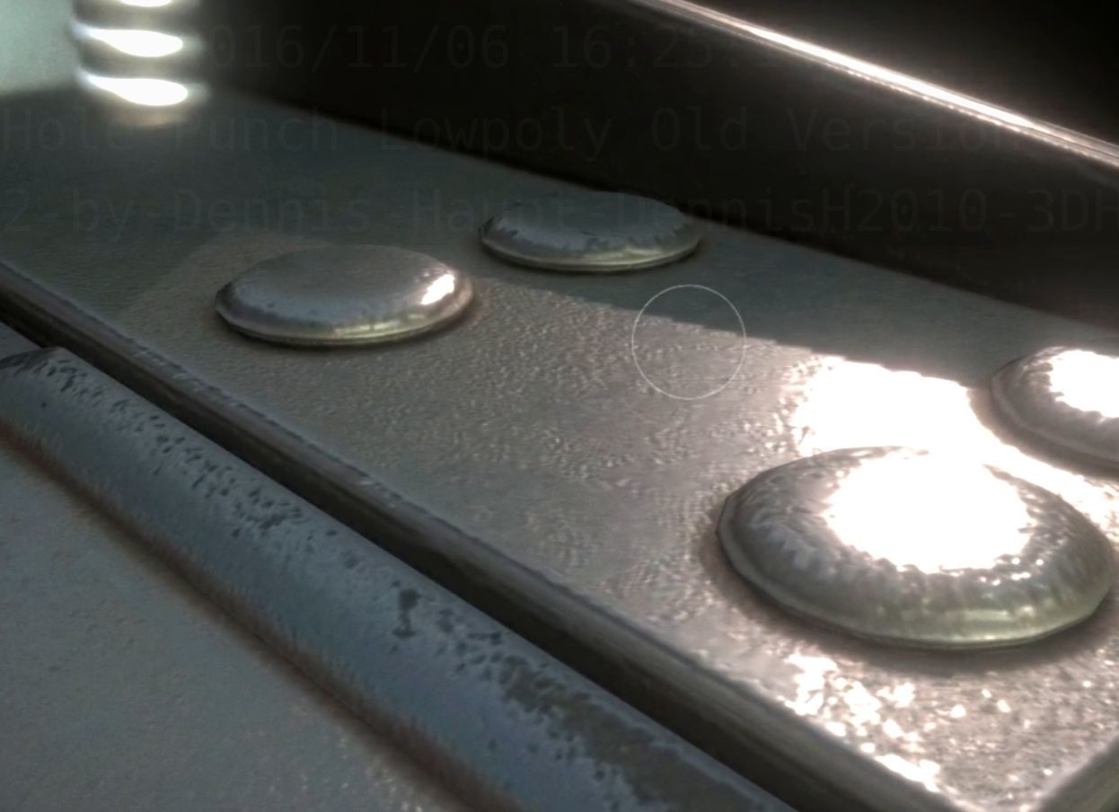 Hole Punch Old Version Rigged And Animated  - Gameready - PBR Low-poly 3D model_6