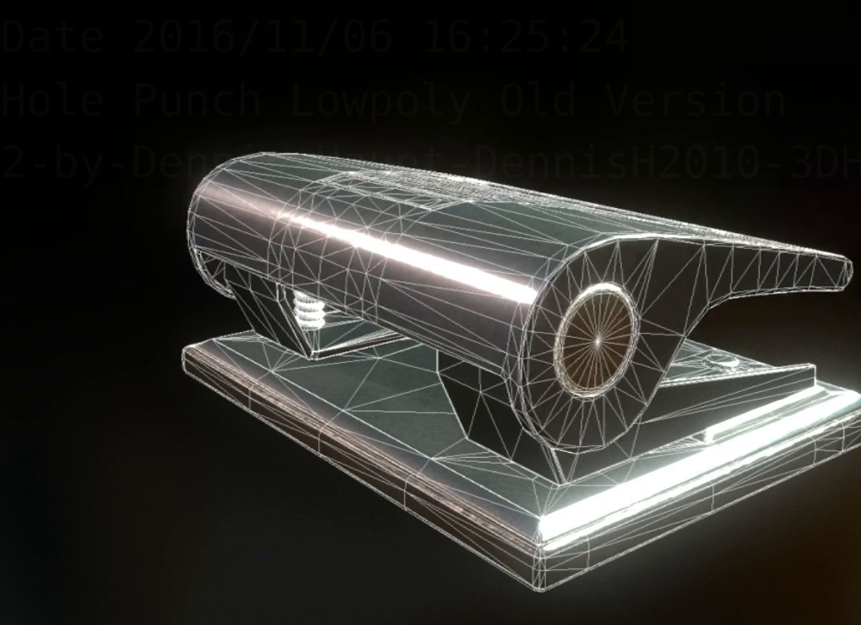 Hole Punch Old Version Rigged And Animated  - Gameready - PBR Low-poly 3D model_49
