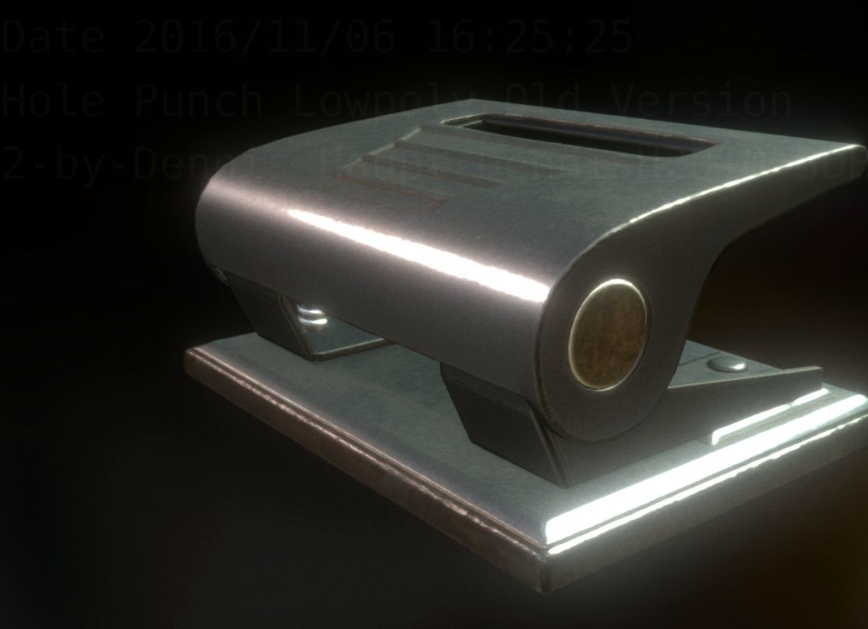 Hole Punch Old Version Rigged And Animated  - Gameready - PBR Low-poly 3D model_46