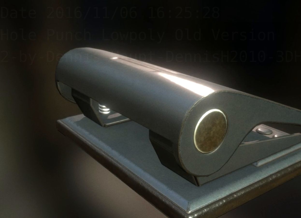 Hole Punch Old Version Rigged And Animated  - Gameready - PBR Low-poly 3D model_41