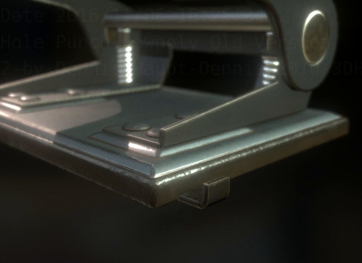 Hole Punch Old Version Rigged And Animated  - Gameready - PBR Low-poly 3D model_44