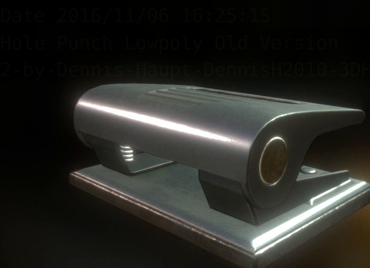 Hole Punch Old Version Rigged And Animated  - Gameready - PBR Low-poly 3D model_24