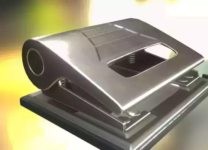 Hole Punch Alu Version Rigged And Animated  - Gameready - PBR Low-poly 3D model