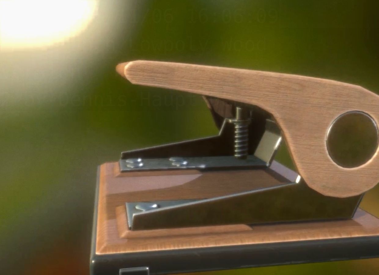 Hole Punch Wood Version 2 Rigged And Animated - Gameready - PBR Low-poly 3D model_51