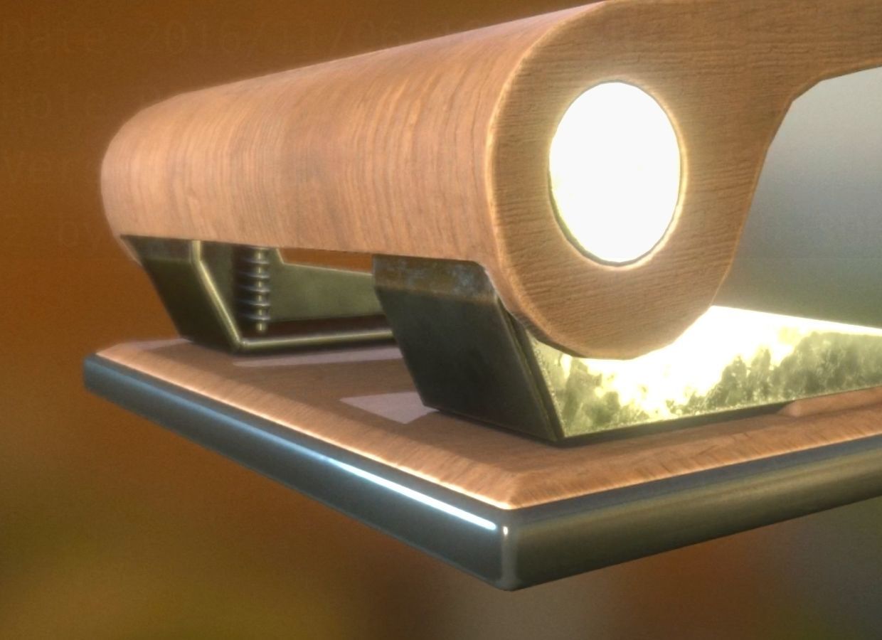 Hole Punch Wood Version 2 Rigged And Animated - Gameready - PBR Low-poly 3D model_22