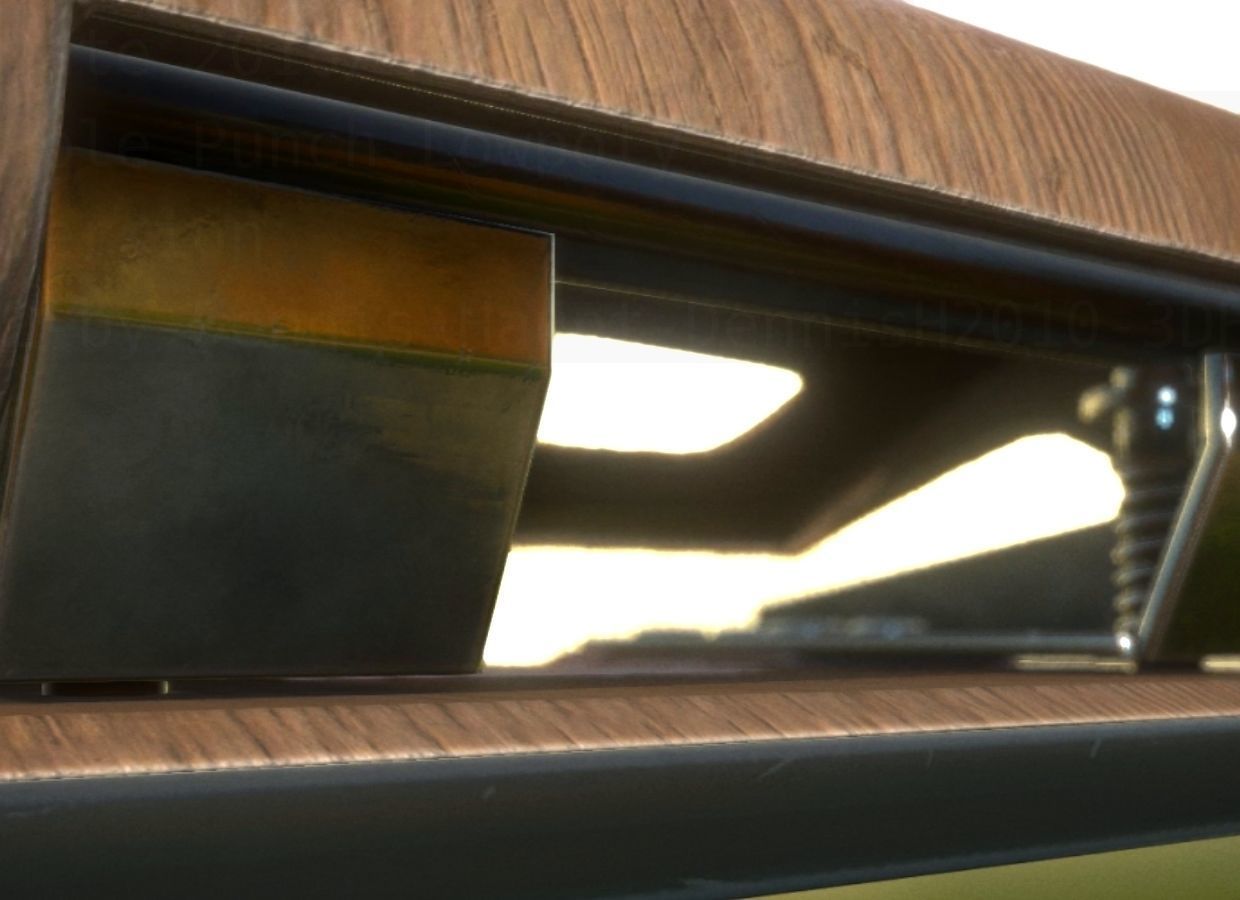 Hole Punch Wood Version 2 Rigged And Animated - Gameready - PBR Low-poly 3D model_50