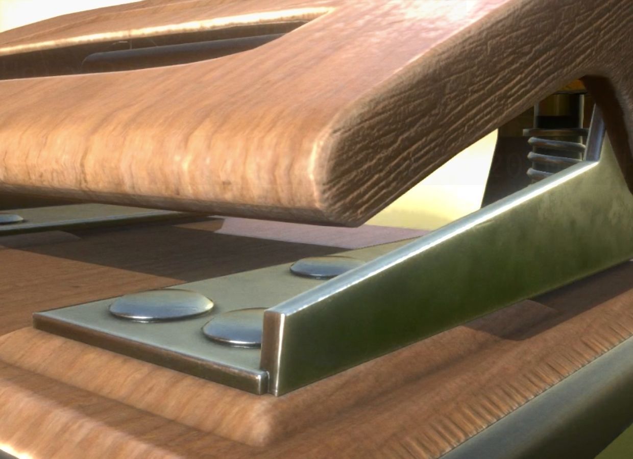 Hole Punch Wood Version 2 Rigged And Animated - Gameready - PBR Low-poly 3D model_7