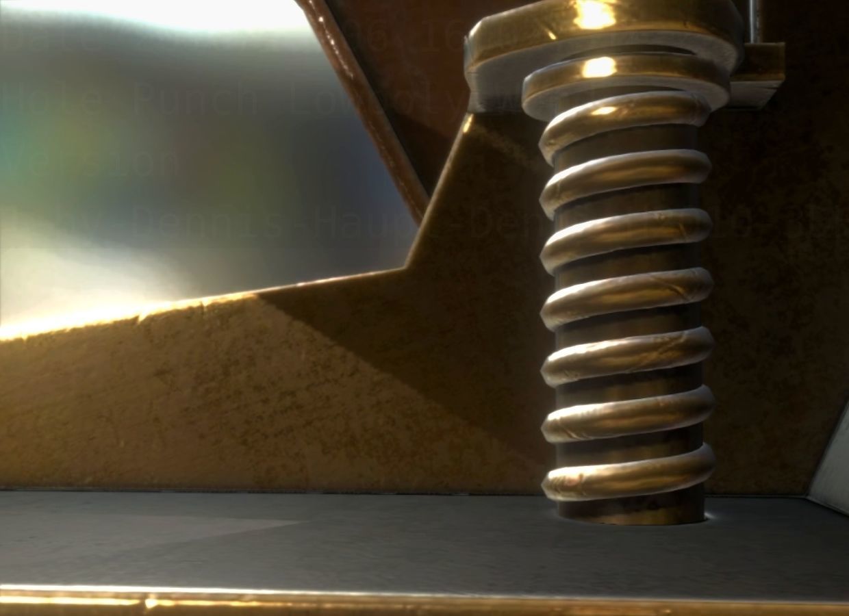 Hole Punch Wood Version 1 Rigged And Animated - Gameready - PBR Low-poly 3D model_9