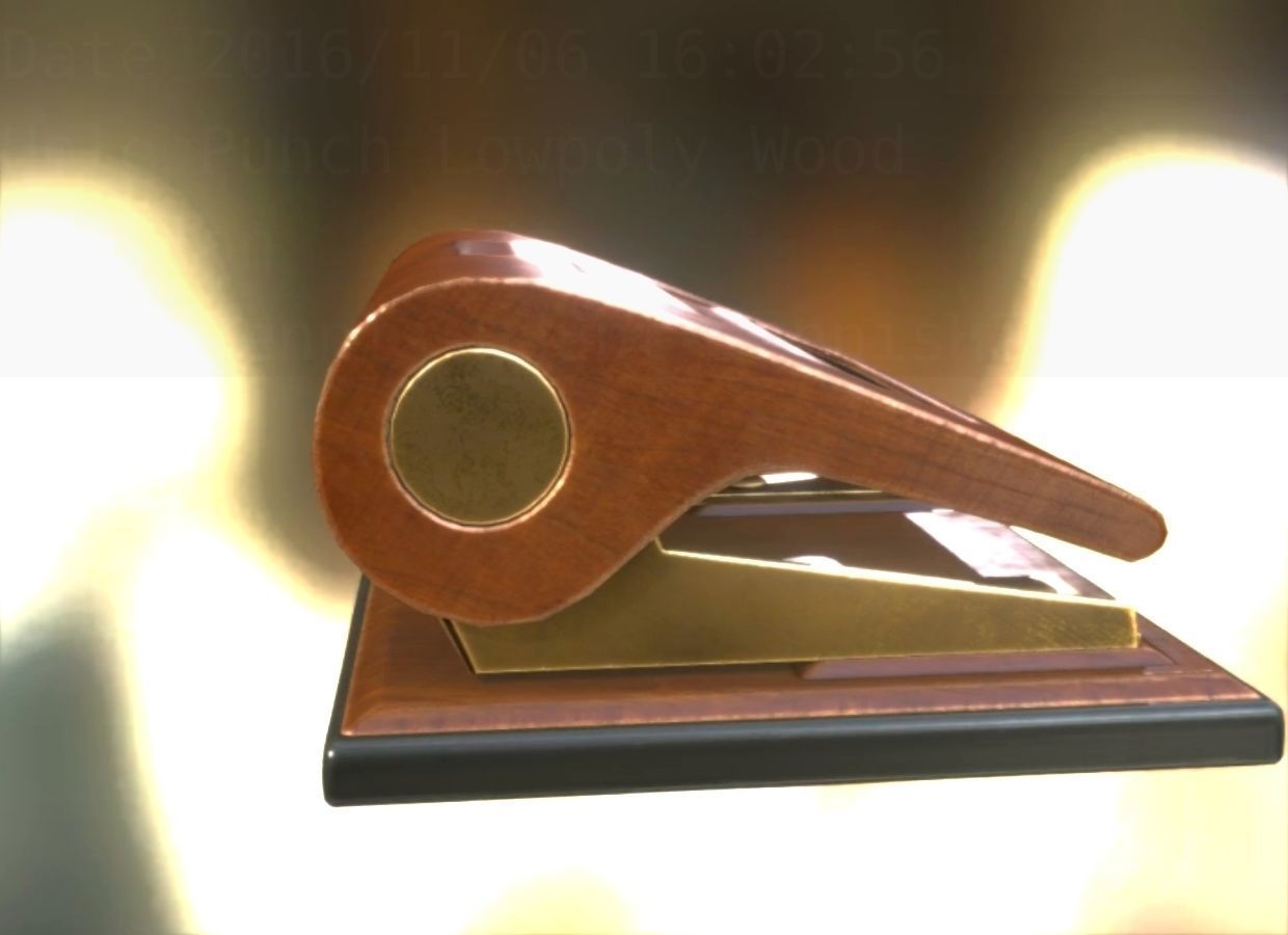Hole Punch Wood Version 1 Rigged And Animated - Gameready - PBR Low-poly 3D model_34
