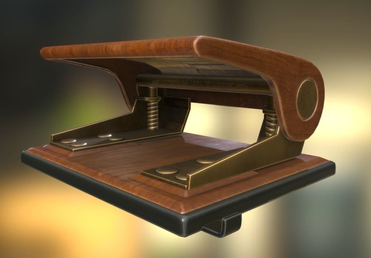 Hole Punch Wood Version 1 Rigged And Animated - Gameready - PBR Low-poly 3D model_3