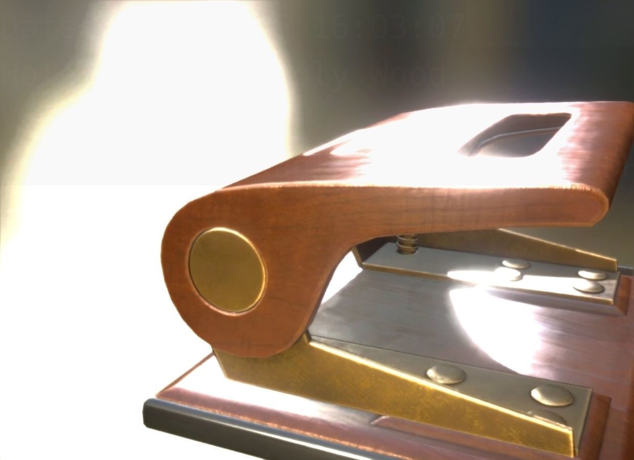 Hole Punch Wood Version 1 Rigged And Animated - Gameready - PBR Low-poly 3D model_49