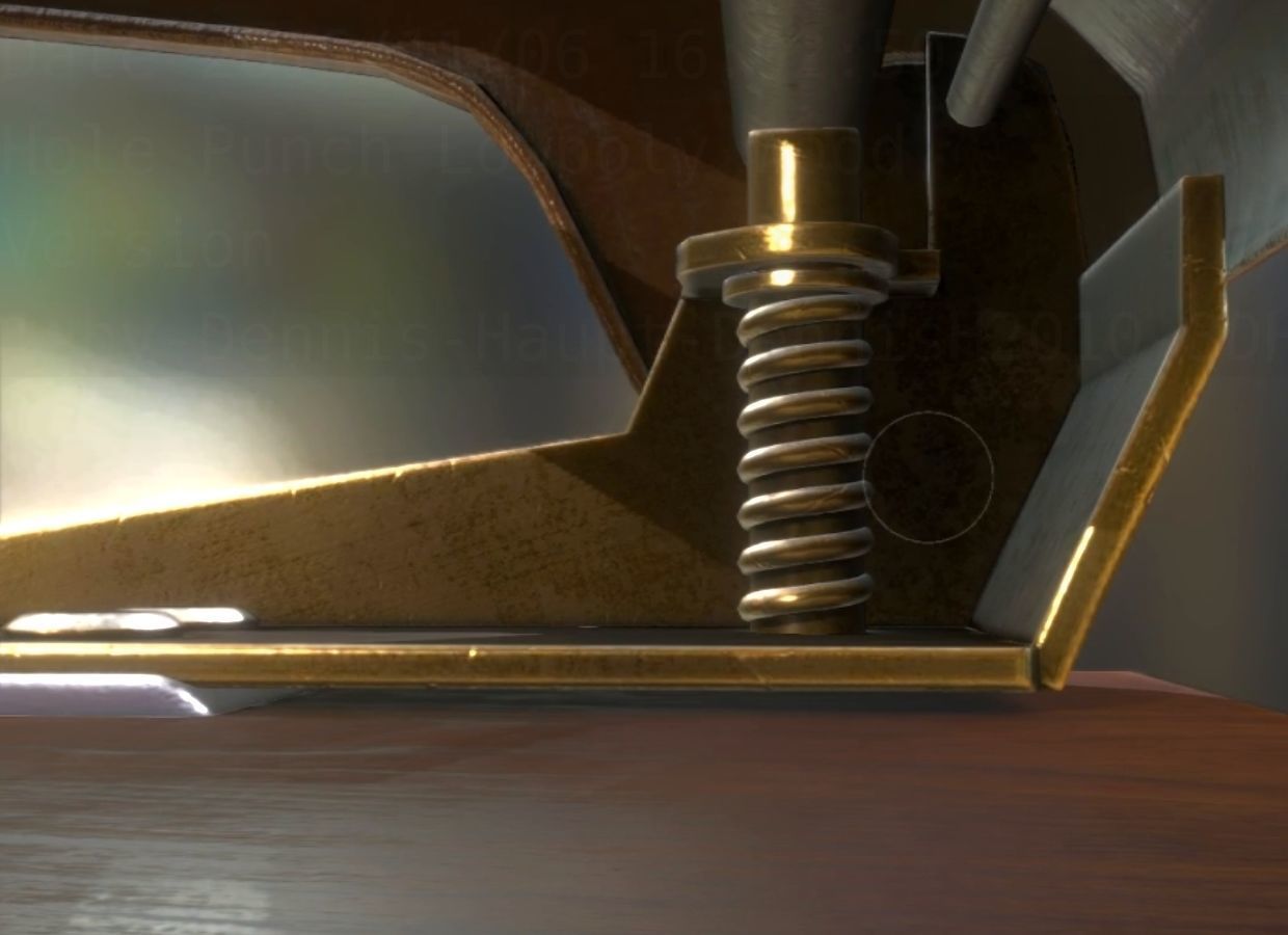 Hole Punch Wood Version 1 Rigged And Animated - Gameready - PBR Low-poly 3D model_19