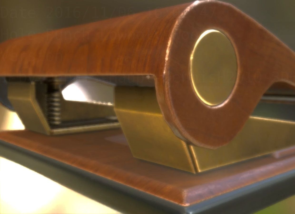 Hole Punch Wood Version 1 Rigged And Animated - Gameready - PBR Low-poly 3D model_55