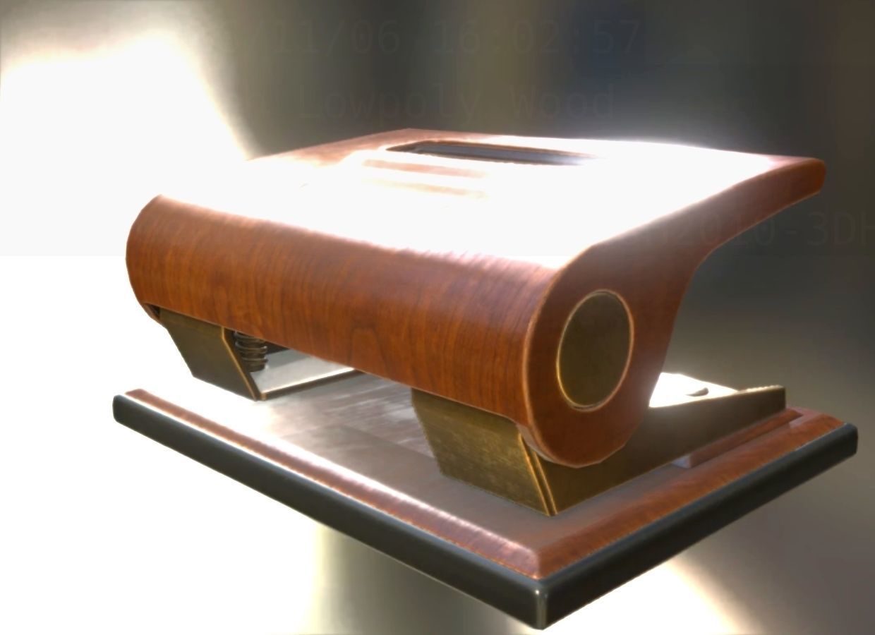 Hole Punch Wood Version 1 Rigged And Animated - Gameready - PBR Low-poly 3D model_24