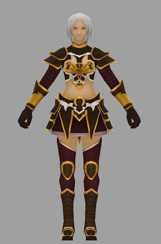 goddess female character in armor Low-poly 3D model