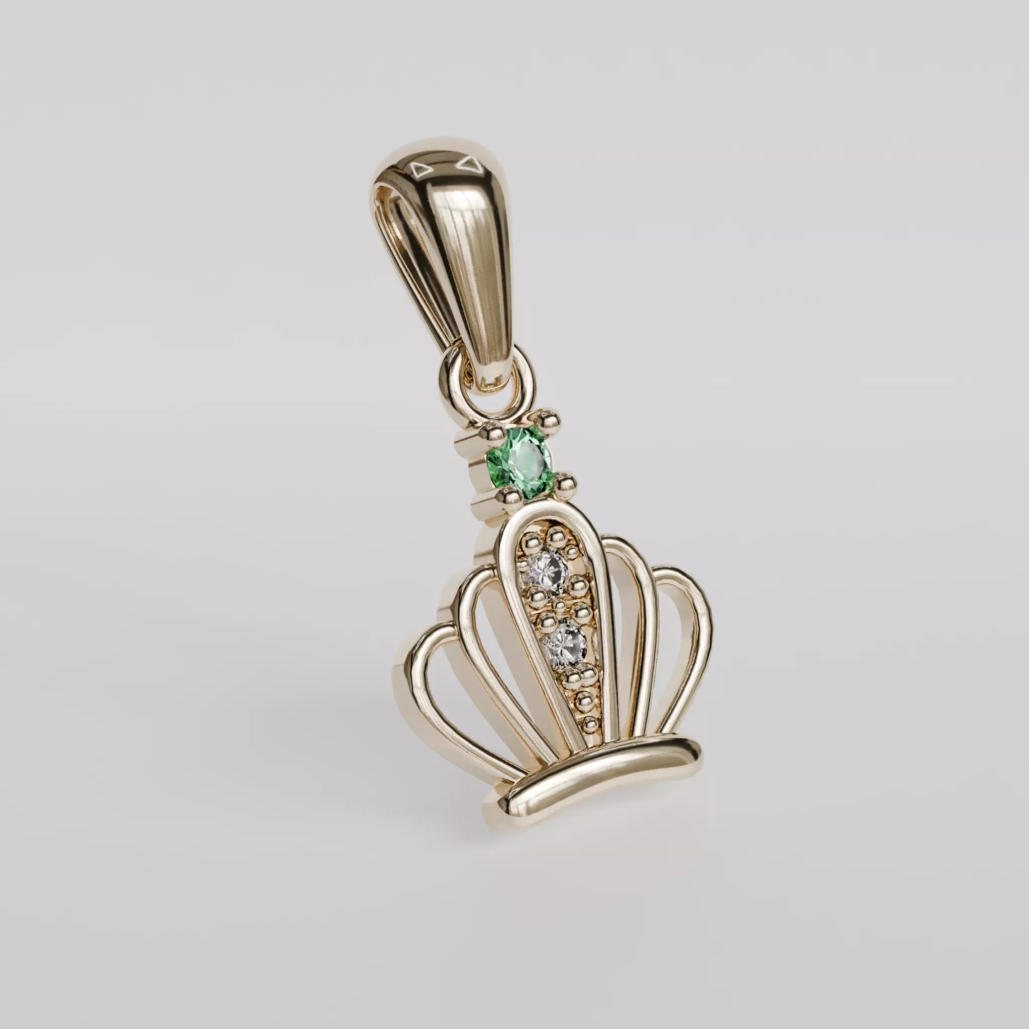 crown pendant 3D print model_1