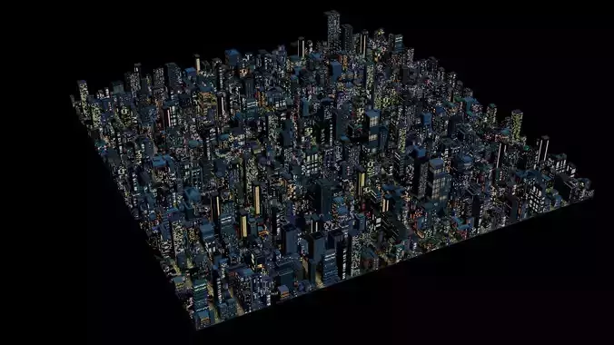 City Downtown Skyscraper Street 09 - NIGHT