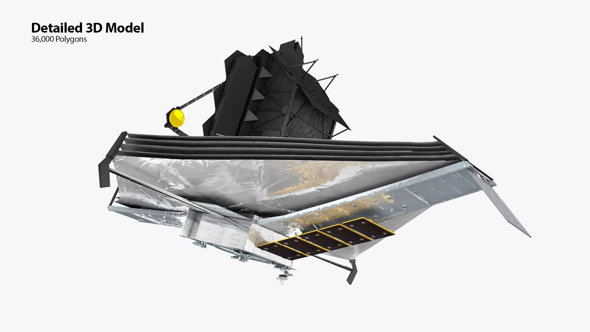 James Webb Space Telescope 3D Model for Element 3D And Cinema 4D 3D model_2