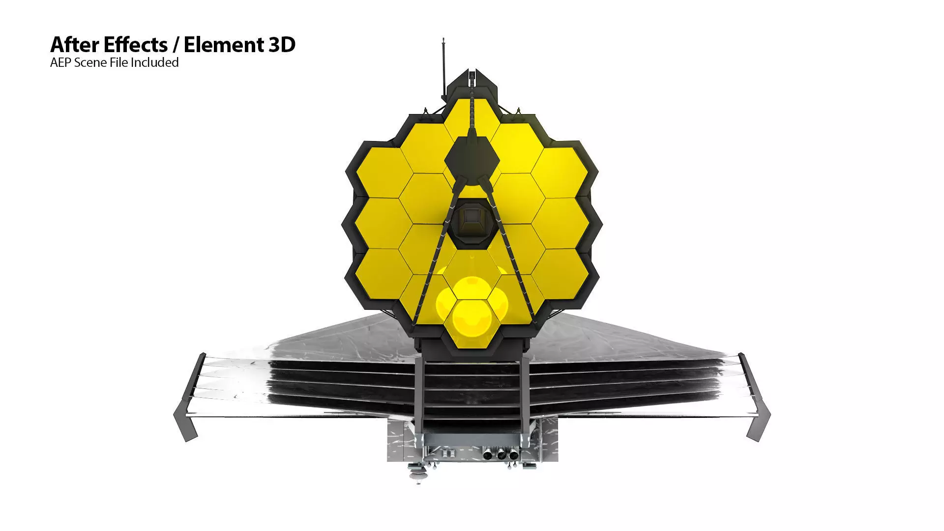 James Webb Space Telescope 3D Model for Element 3D And Cinema 4D 3D model_1