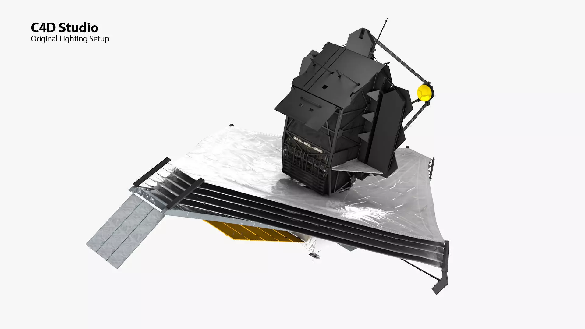 James Webb Space Telescope 3D Model for Element 3D And Cinema 4D 3D model_4