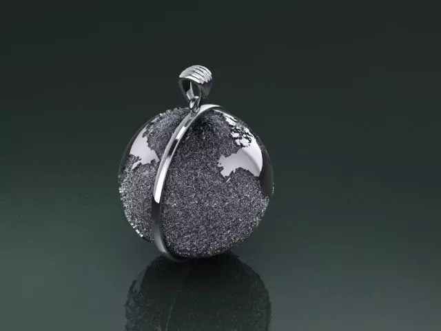 Earth Pendant Model 3D print model_1