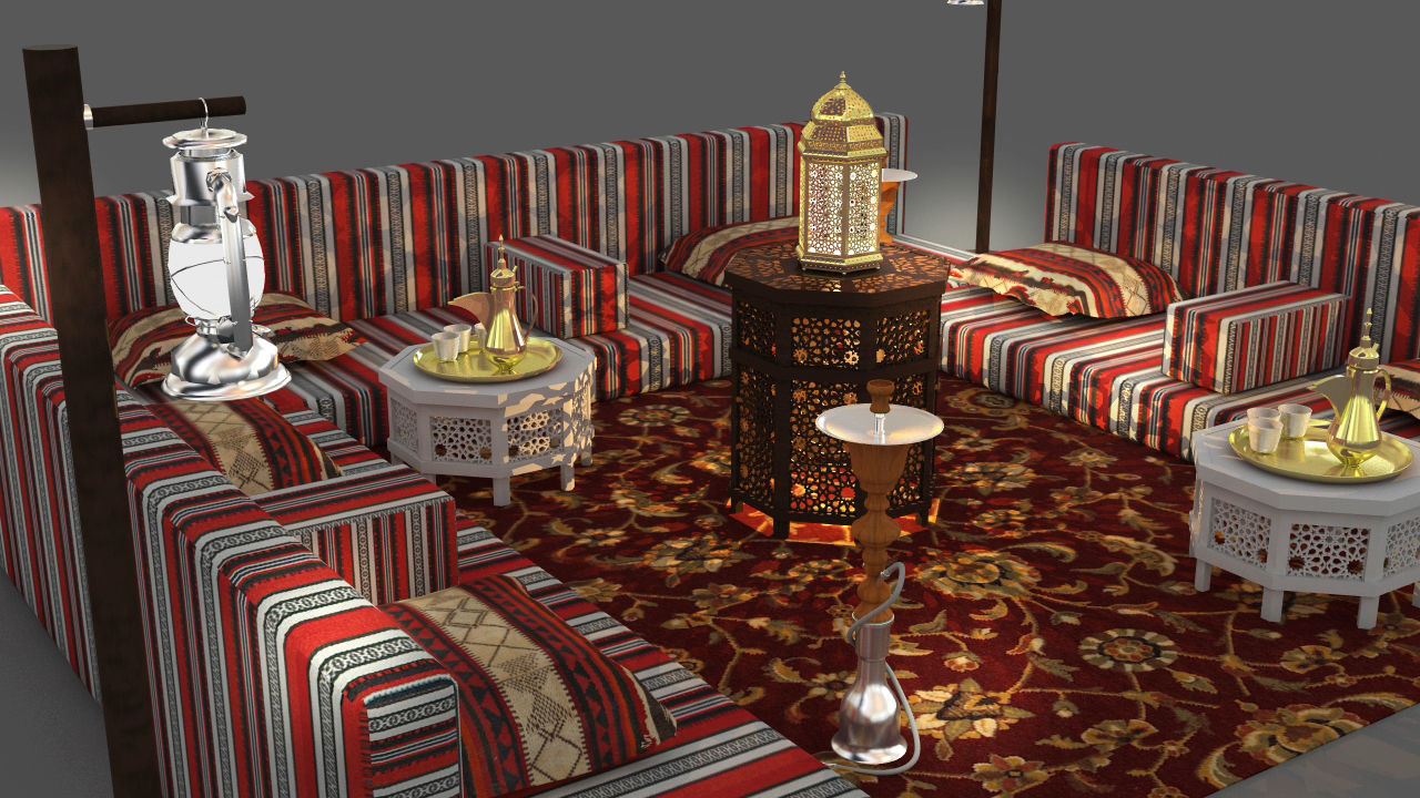 Arabic Seating 2 3D model_3