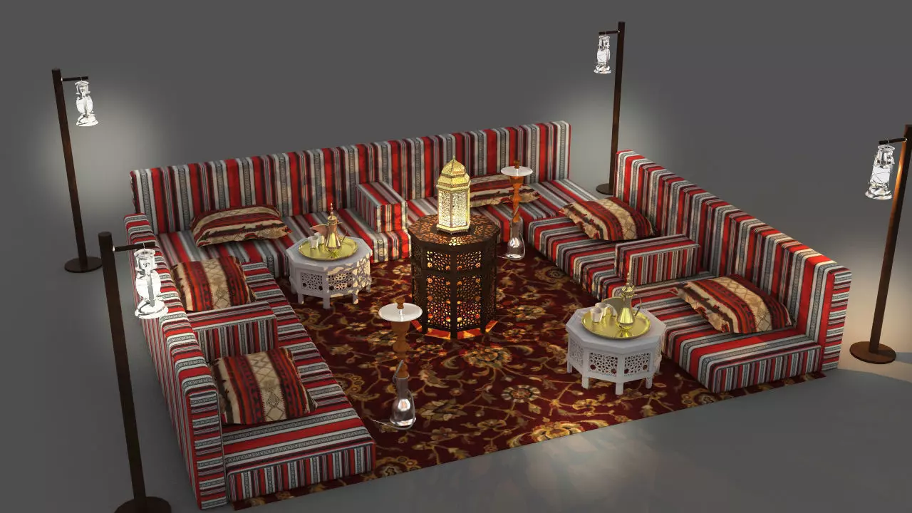 Arabic Seating 2 3D model_0
