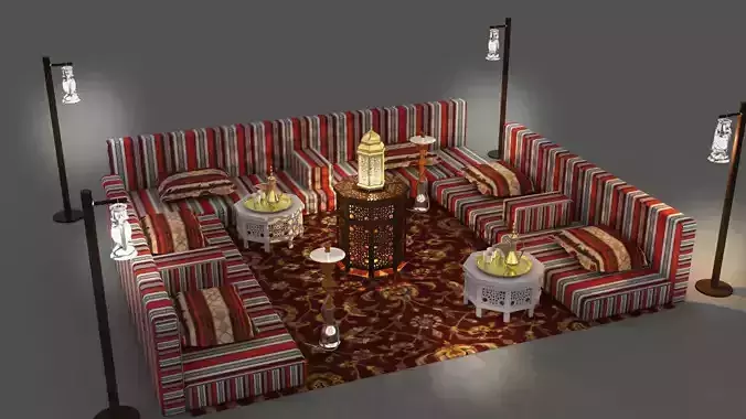 Arabic Seating 2 3D model